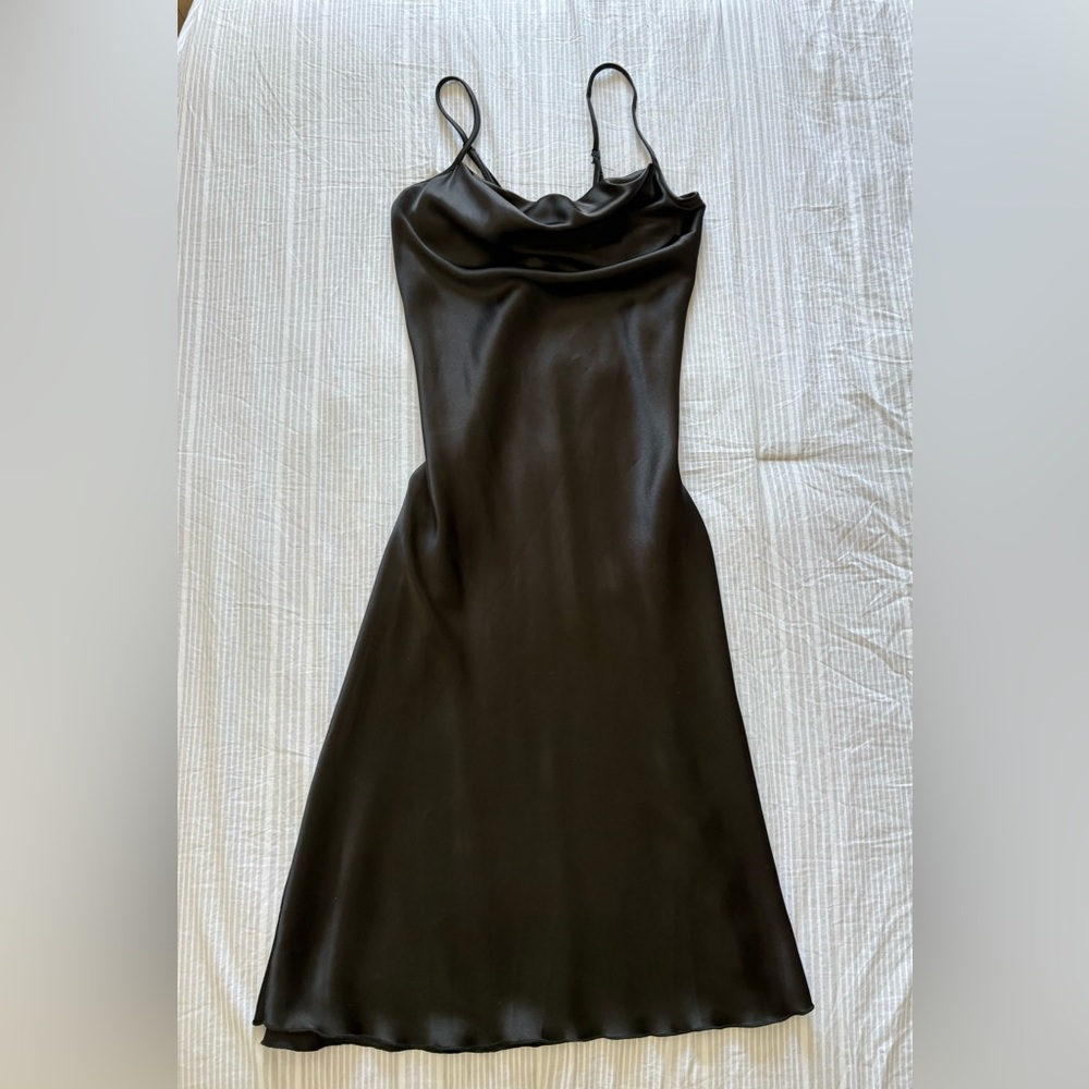 bebe Black Satin Dress
